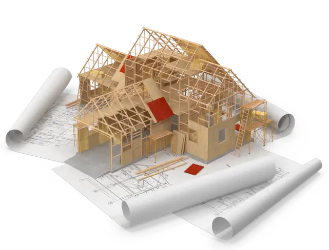 konstrukcja domku, mapy pod domem