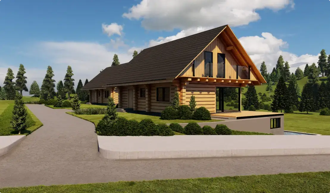 Świerkowa przystań - domy z bali Istebna