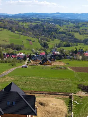 widok ze Złotego Gronia na Istebną